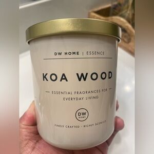 DW Home Koa Wood Scented Candle with Cream Jar